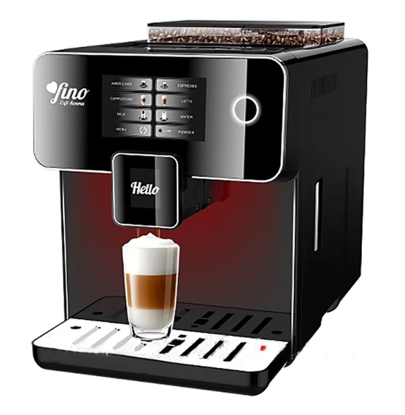 Máquina de café totalmente automática tela sensível ao toque de um botão extravagante máquina de café casa automática comercial de alta pressão stea