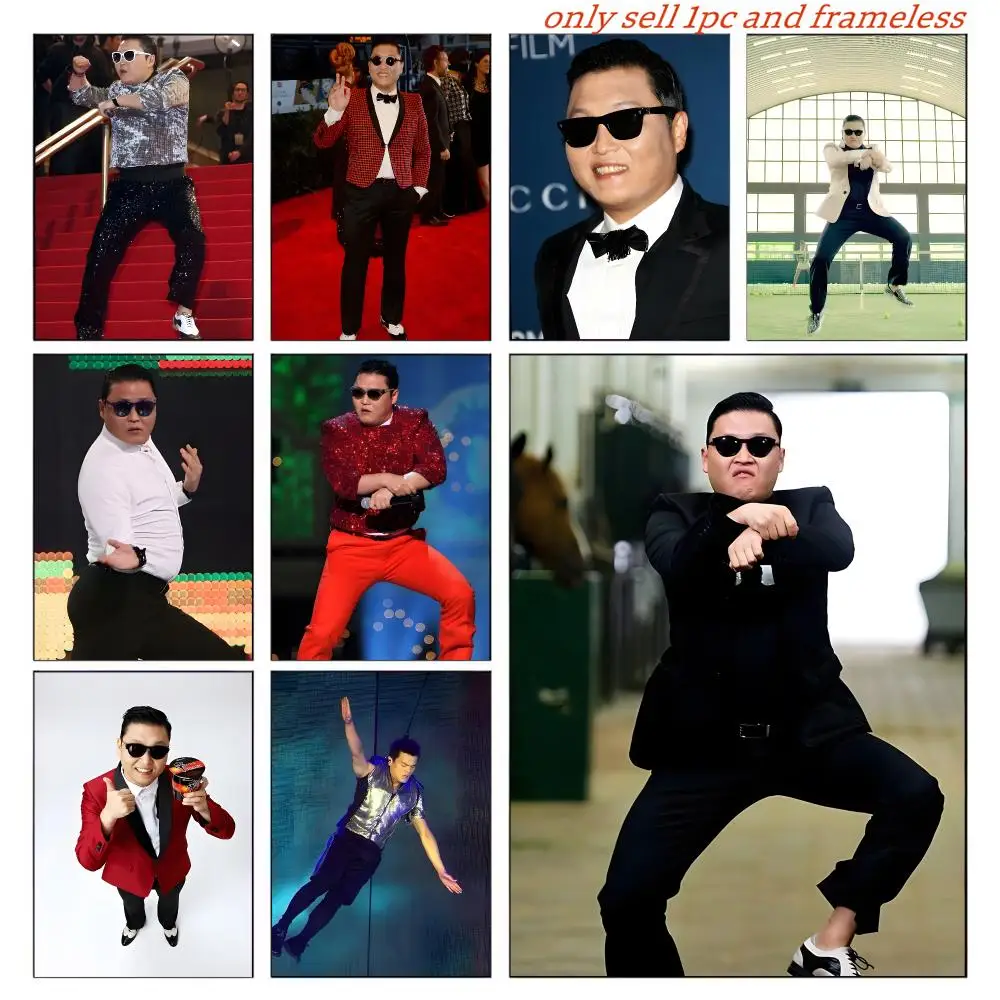 P-pSY Rapper Singer Poster Posters Sticky Vintage Room Home Bar Cafe Decor Kawaii Room Decor