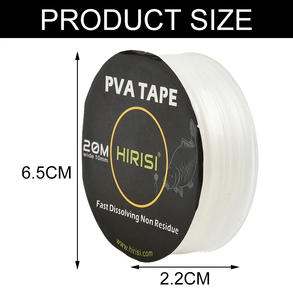 

Dissolving Tape PVA Bait String PVA Tape Hydrosol Terminal Tackle 10mm/0.39inch 10mmX25m 25m Black Fast Water Dissolving Fishing