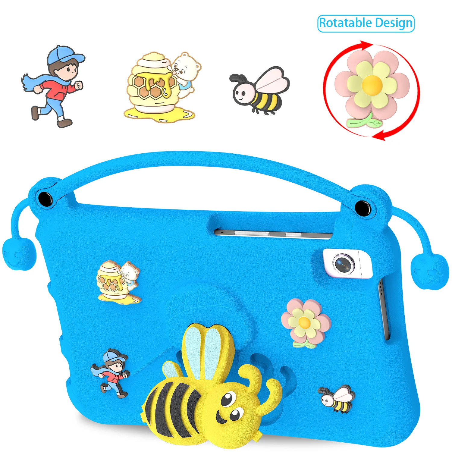 EVA Case For Samsung Galaxy Tab A11  /  A9  /  A7 Lite 8.7-inch  /  A 8.0 (2019)  /  Lenovo Tab K9 Bee Style Kickstand Tablet Co