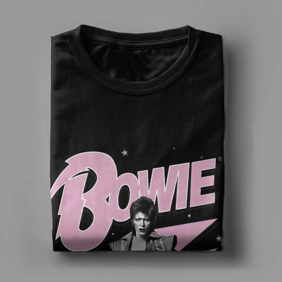 Męska damska koszulka błyskawica Davids Star Bowied 100% bawełniana odzież Vintage z krótkim rękawem koszulki z okrągłym kołnierzykiem New Arrival