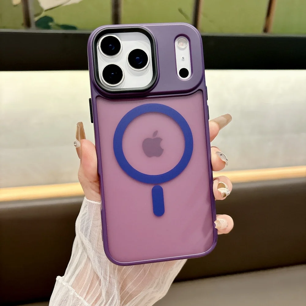 17 ProMax Magsafe حافظة شفافة غير لامعة لهاتف آيفون 17 Air 16 15 14 13 12 11 Pro Max Plus 16e غطاء مريح للشحن المغناطيسي