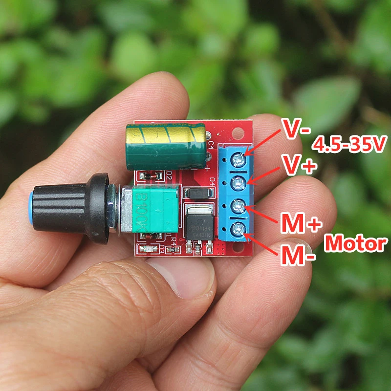 Mini PWM DC Motor Drehzahlregler Modul 5V-35V Einstellbarer Regler Steuerregler Schalter