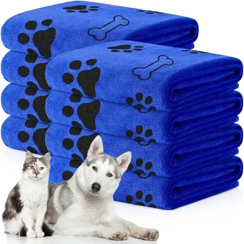 애완 동물 수건 60x100cm 건조 개 고양이 목욕 타올 마이크로 화이버 빠른 건조 개 발톱 흡수성 파란색 회색 목욕 타올 애완 동물 목욕 제품