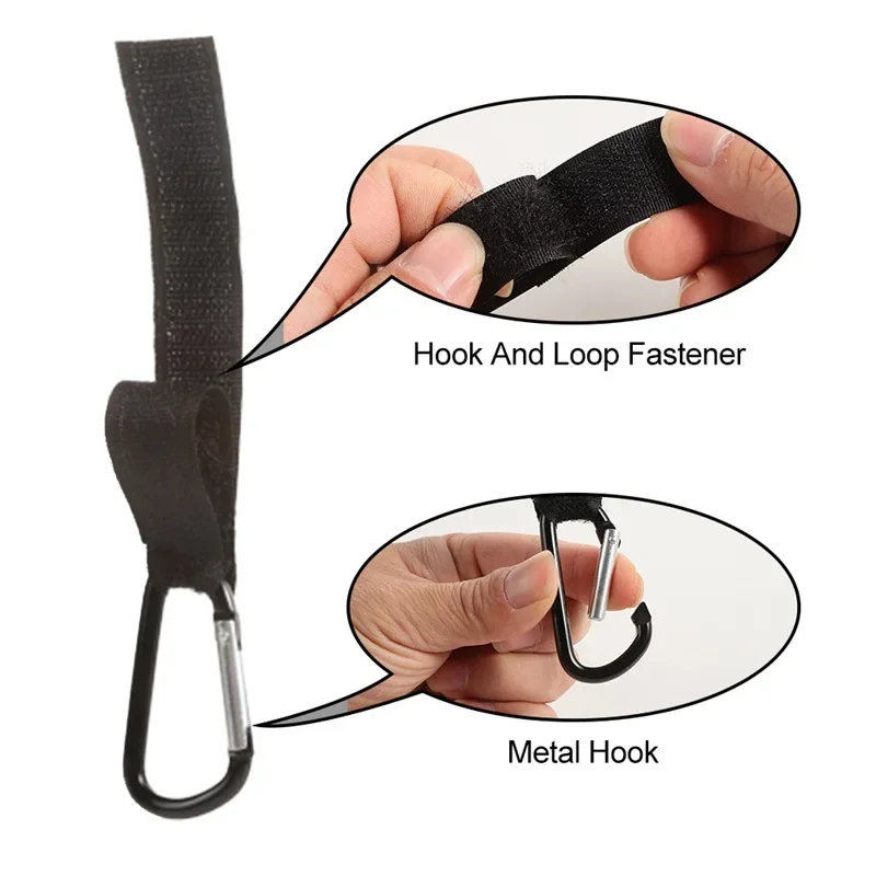 1/8Pcs Stroller Accessories New Aluminum Carabiner Cart Organizer Diaper Bag Shopping Pram Hanger Baby Stroller Hook Clip Clasp