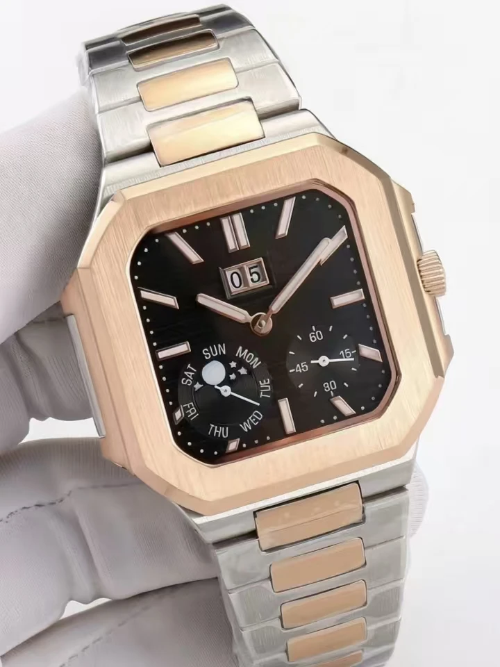 

2026 Luxury Brand Men Watch Automatic Mechanical Multi-functional Watches Stainless Steel Sapphire Leather Watch for Men AAAAA