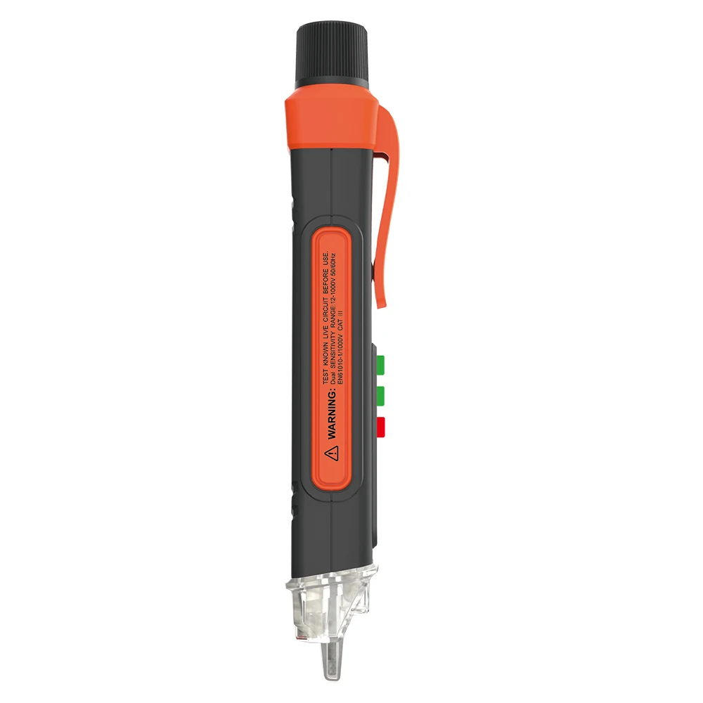 T02A NCV Voltage Tester 12-1000V AC Voltage Detector Pen Circuit Tester Electric Indicator Wall Tool With Flashlight Beeper