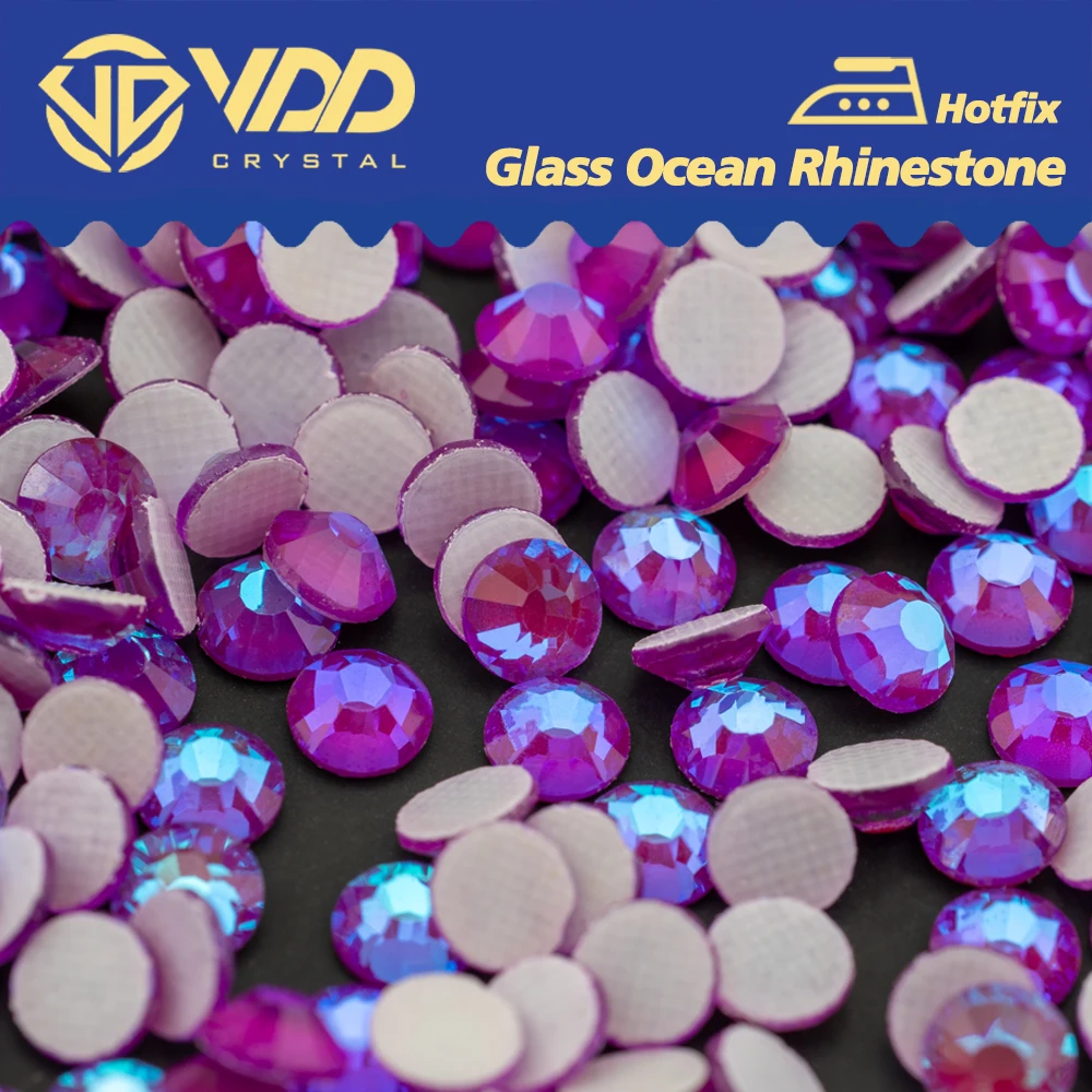 VDD 386 D.H Purple SS6-SS30 Hot-Fix Glass Rhinestones Crystal Flatback Strass Stones For Garment Dress DIY Fabric Accessories