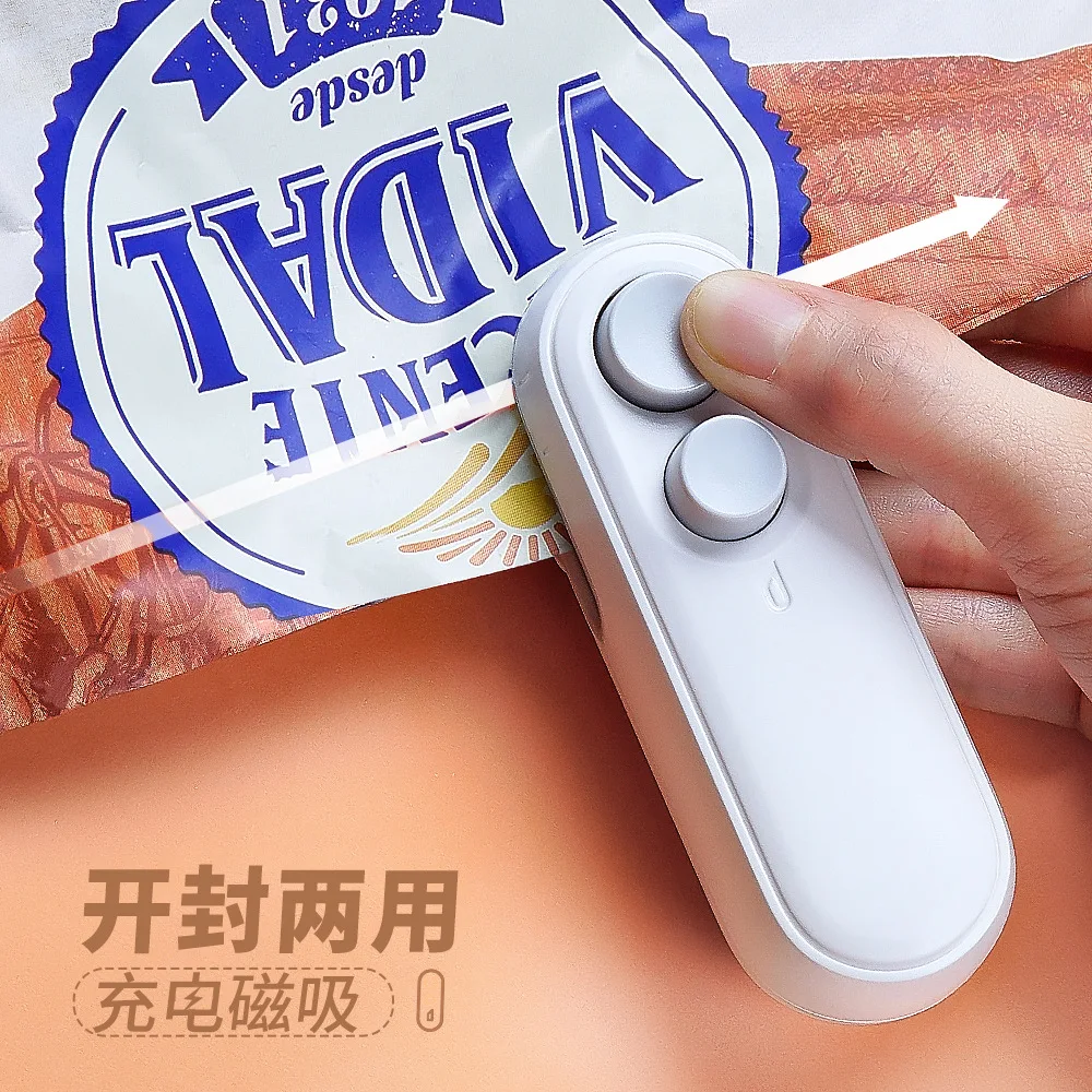 Portable Sealing Machine Household Small Hand Pressure USB Charging bag Sealer Snack Bag Heat Sealer