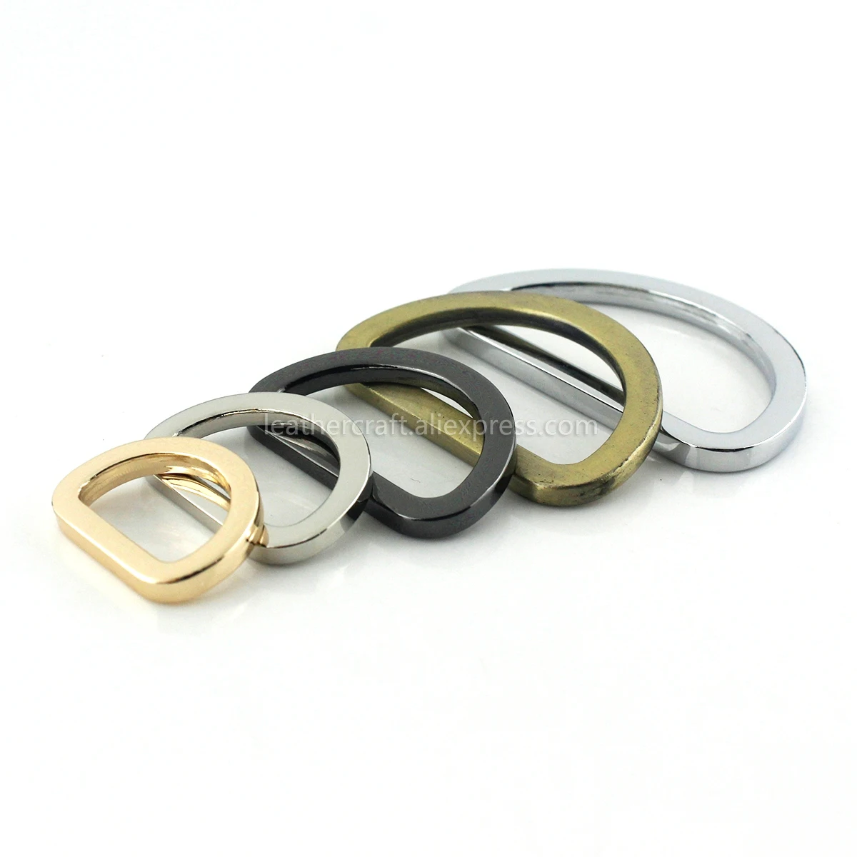 1 x Metal Dee Ring Mould Formed Belt Buckle Flat Head Leather craft Garment Bag Strap Hardware Accessory