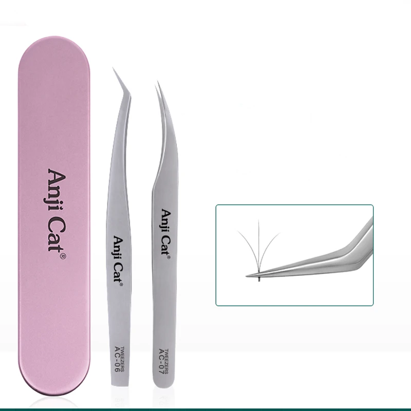 Stainless steel camellia blossom tweezers for beautiful eyelashes planting false eyelash clips