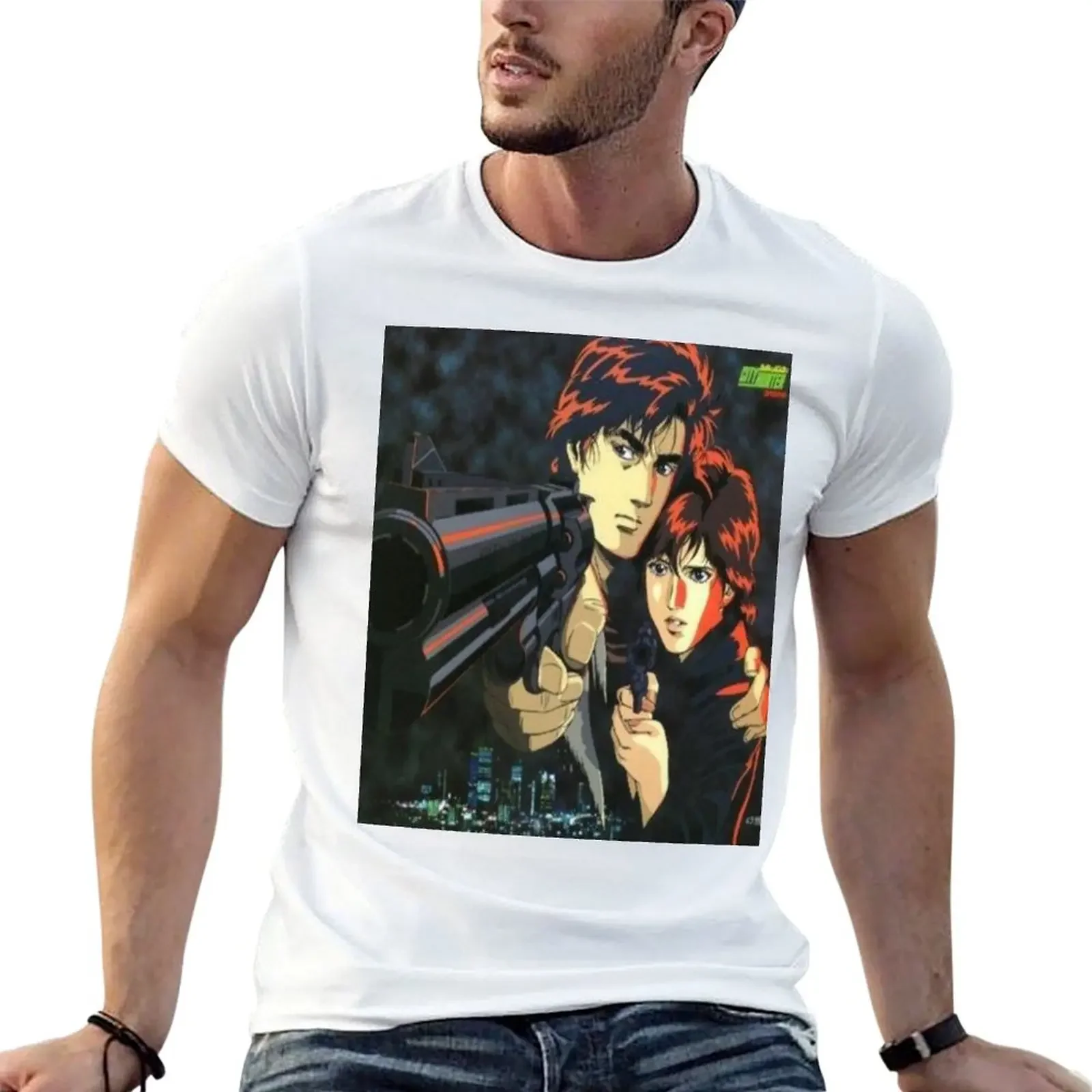 CIty Hunter - Ryo Saeba / Kaori T-Shirt anime stuff vintage anime shirt mens t shirt