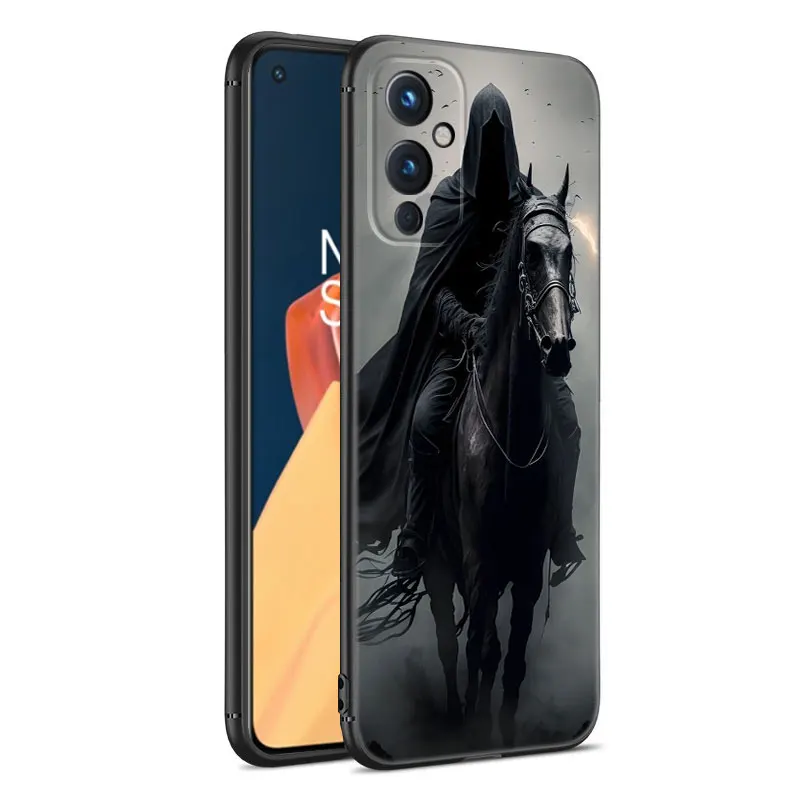 Horse Animal Black Silicone Phone Case For OnePlus 9R 10R 11R 12R ACE 2 Pro 2V 3V Nord CE 2 3 Lite 4 N10 N20 N30 SE 5G