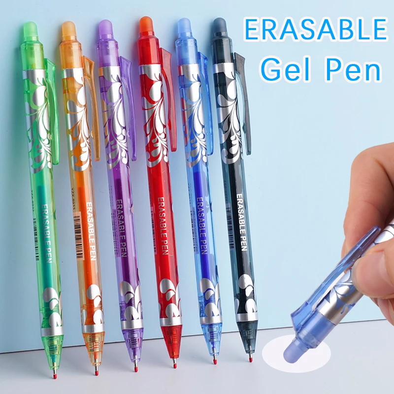 0,5mm Radierbare Gelstifte Set 6 Farben Nachfüllbarer Stift Magische Tinte Radierbarer Stift Abwaschbarer Griff Büro Schreibwaren Schüler Schule Schreibutensilien – Detail 5