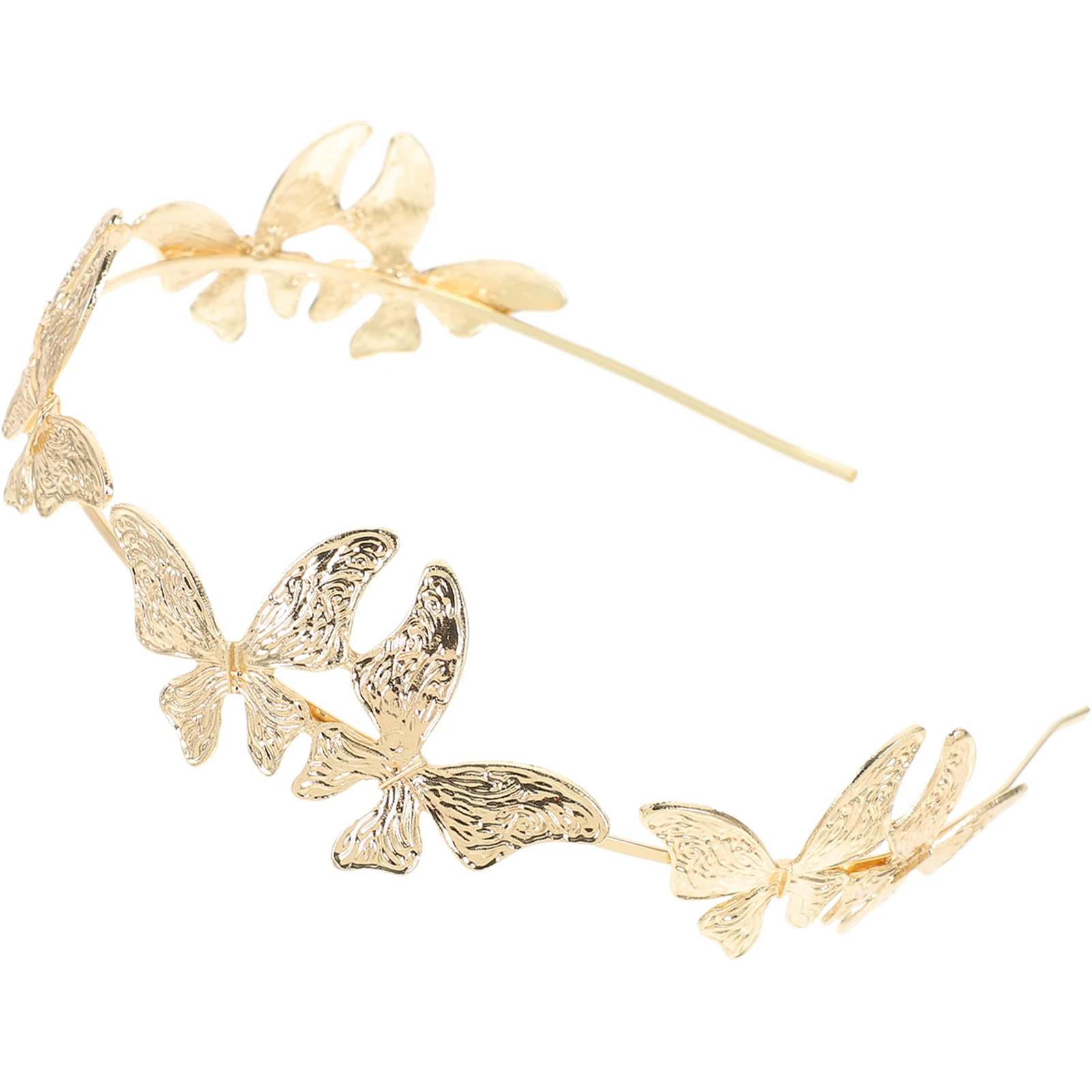 

Butterfly Alloy Alloy Headband Gold Color Women Hair Accessories Wedding Party Metal Decorative Stylish Prom Gift