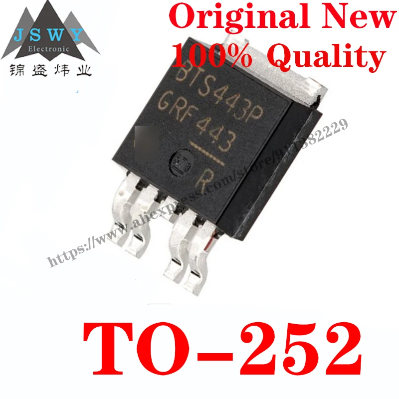 

10~100PCS BTS443P TO-252-5 Semiconductor Power Switch IC - Power Distribution IC Chip the for module arduino Free Shiping BTS443