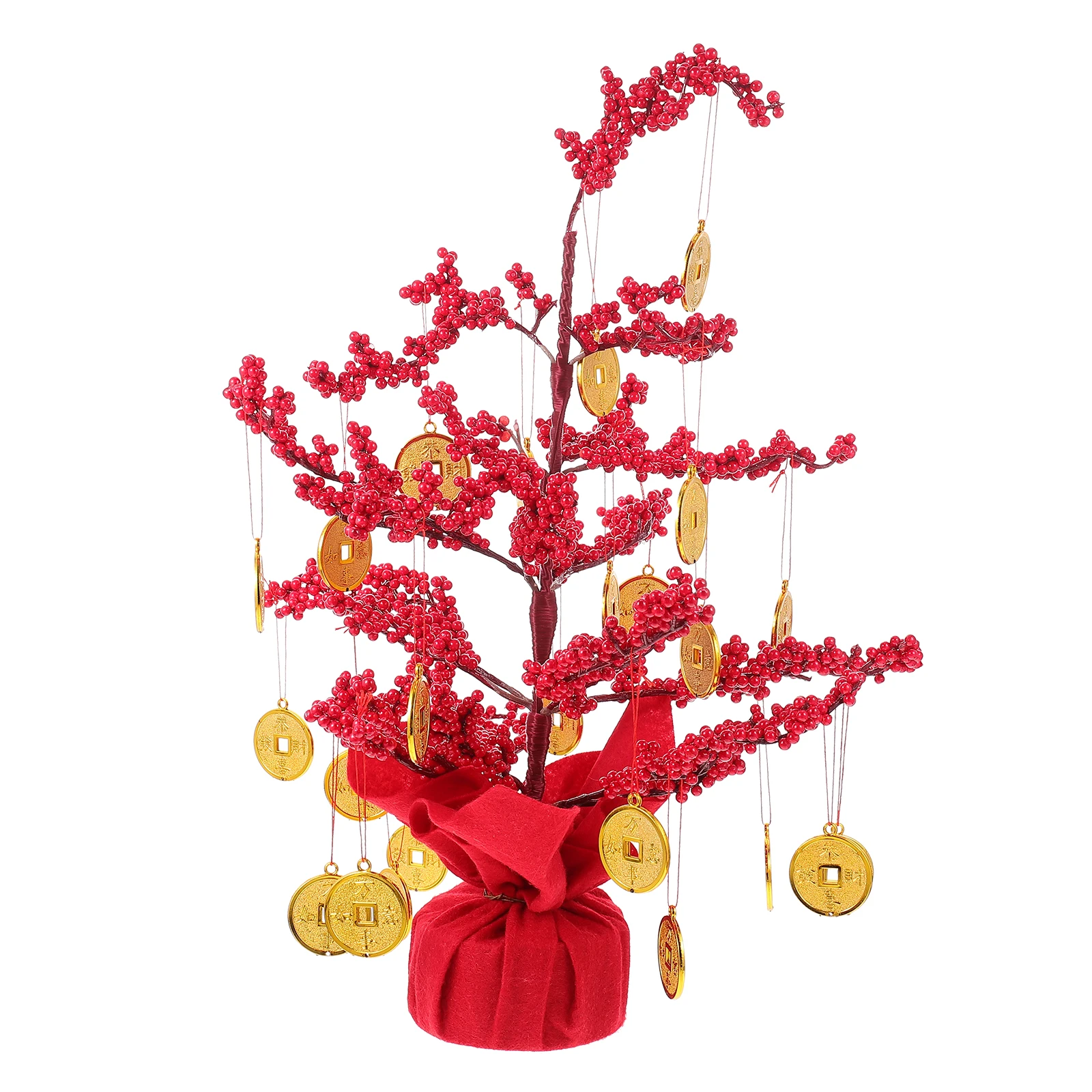

1Set Spring Festival Fortune Ornament New Year Money Tree Decor Desktop Chinese Style Festival Decoration Household Prosperity
