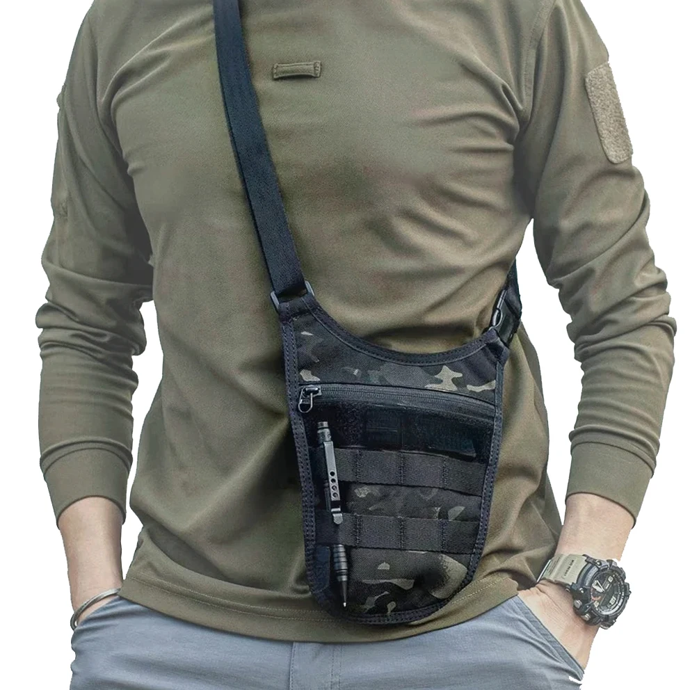 Tactical Shoulder Bag,Underarm Agent Bag,Mens Hidden Waist Bag,Molle Outdoor Travel Phone Key Anti-Theft Pack,EDC Tools Pocket