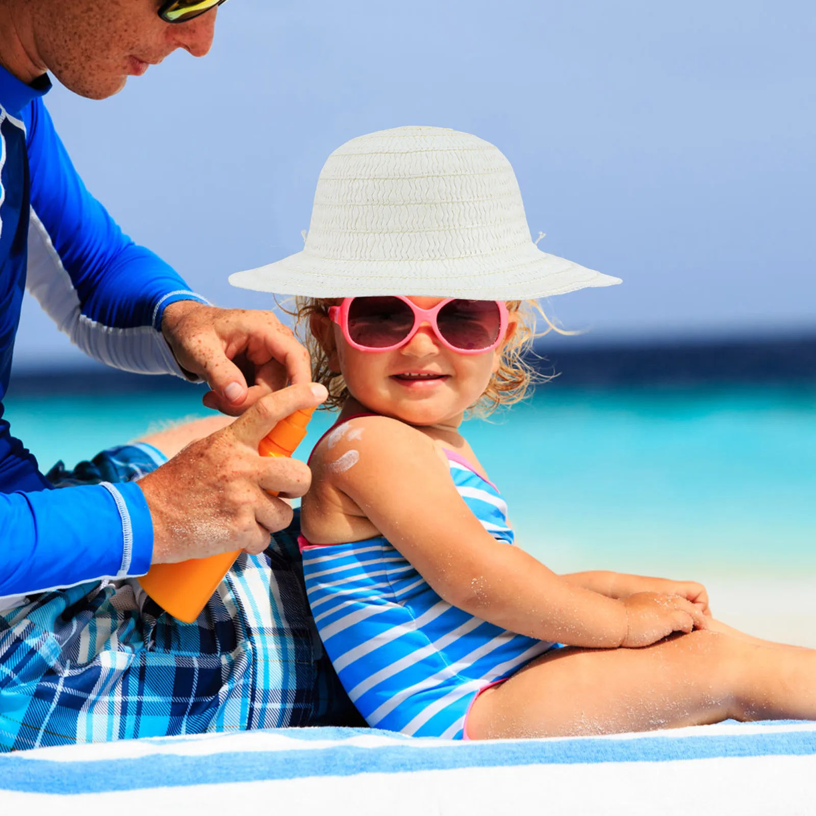 공예용 빈 밀짚모자 12개, 어린이 여름 햇빛 가리개, 농부 모자, 손으로 그린 코스튬, 해변 파티, 어린이 미술 용품