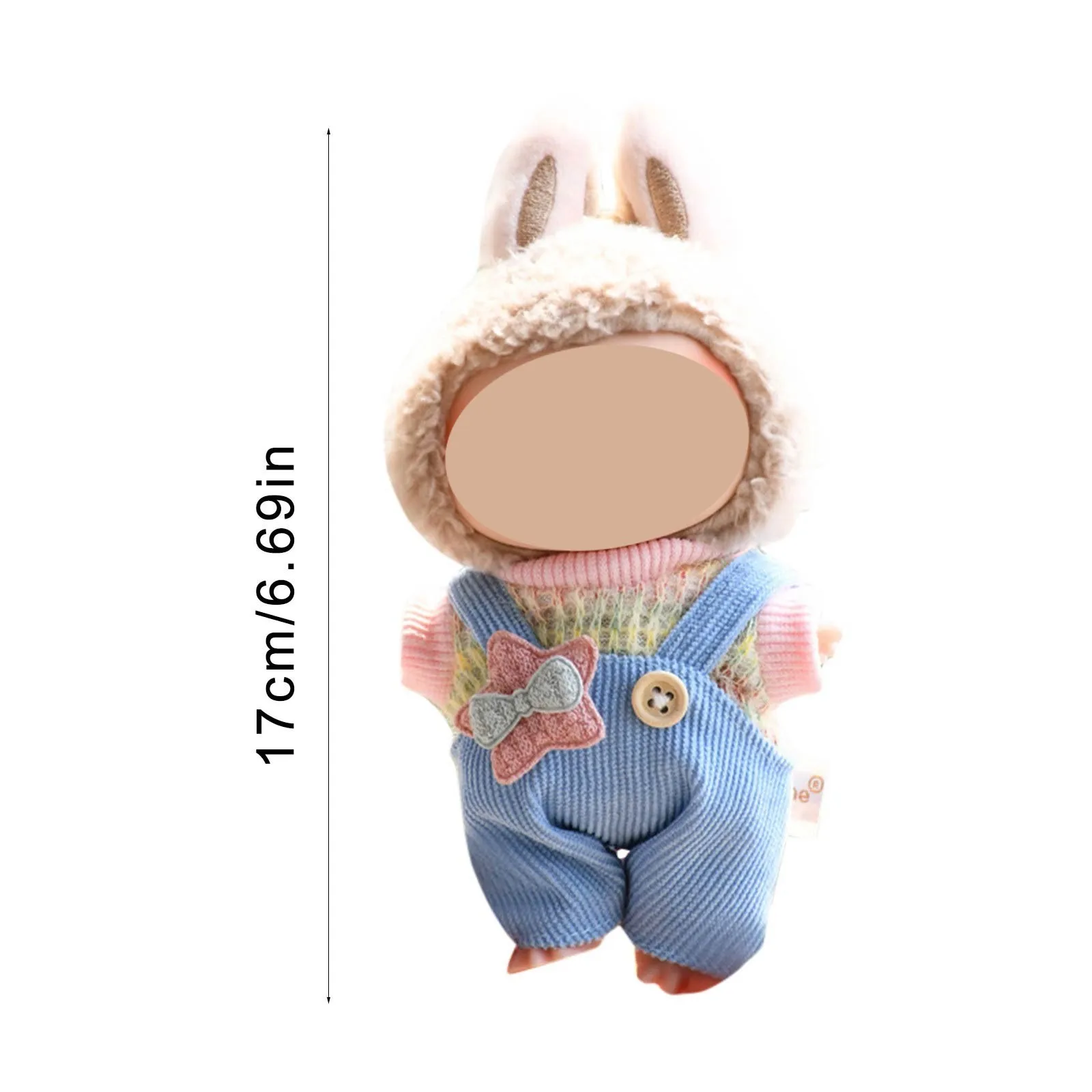 น่ารัก Mini Plush ตุ๊กตาเสื้อผ้าชุดเท่านั้นเสื้อผ้าอุปกรณ์เสริมสําหรับ 17 ซม.Labubu ตุ๊กตาเสื้อกันหนาว Hoodie เสื้อผ้า Diy เด็กของขวัญ