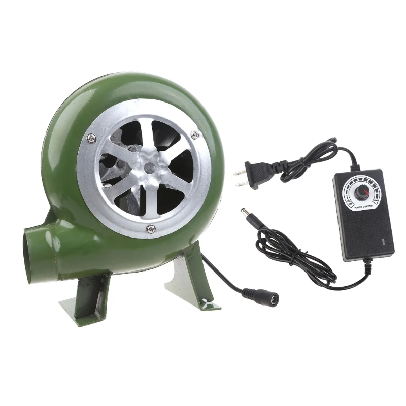 Electric Blower Fan BBQ Fan 100v 220v Suitable for Barbecue Mini Blacksmith Forges Blower with Speed Adapter AC100-240V