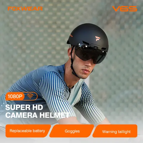 Smart Helmet with Built-in Dash Cam, Camera, Bluetooth – All-in-One Safety Helmet for Motorcycle Riding Gear