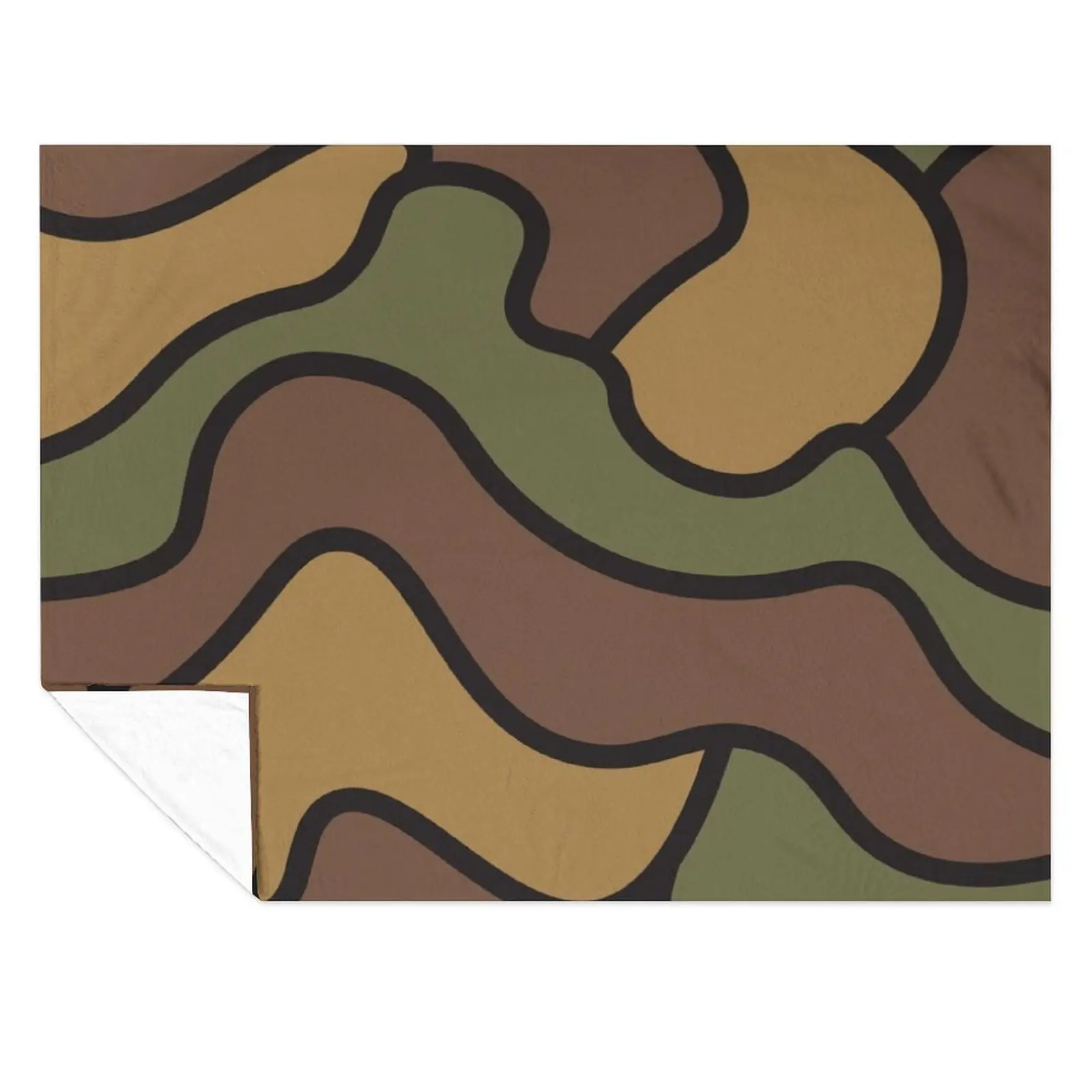 

WW1German Camouflage Throw Blanket Hairys For Decorative Sofa Thermals For Travel Blankets
