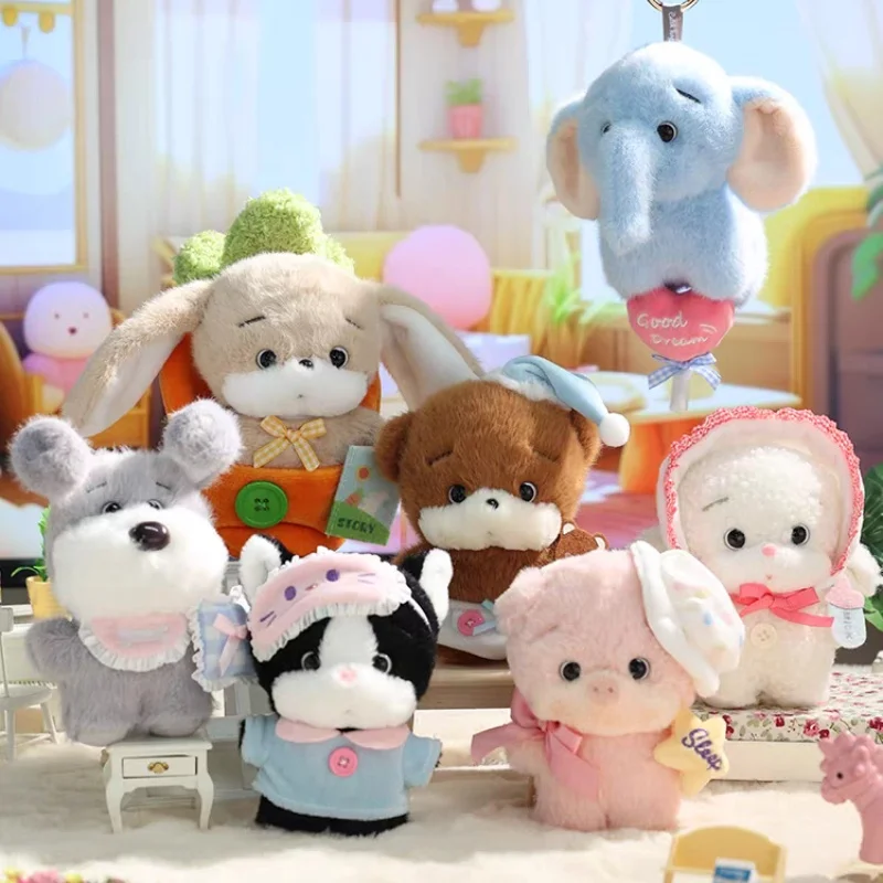 متوفر في المخزون سلسلة Catch Happy The Happy Melur Town Series صندوق أعمى من القطيفة دمية عصرية معلقة قلادة هدية زينة كاواي