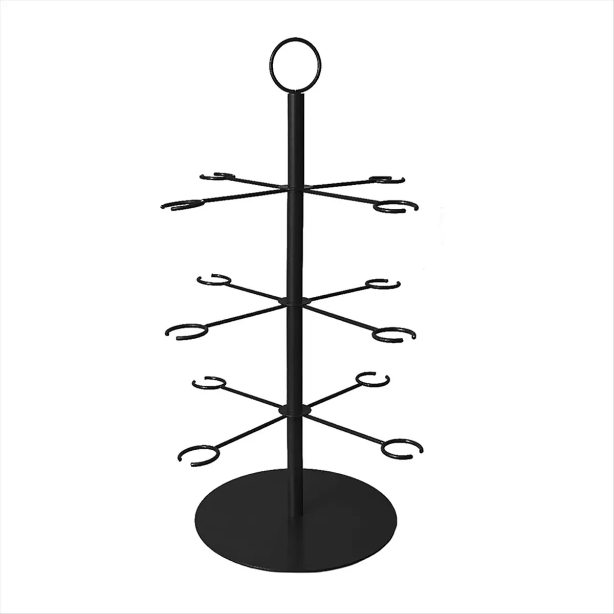 ABZT Champagne Tower, Metal Drink Tower for Parties Champagne Glass Holder, 3 Tiers - 12 Brackets, Cocktail Tree Stand Black