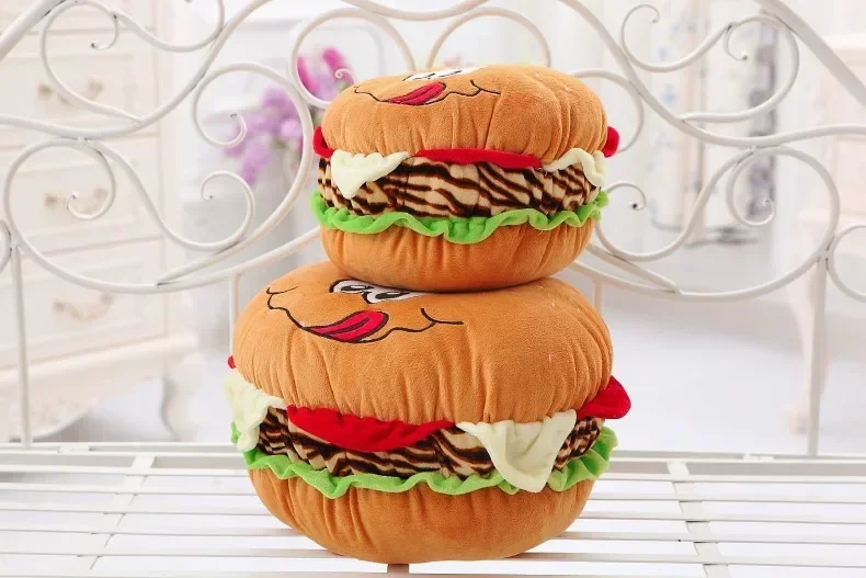 [ Funny ] 40cm soft hamburger pillow household act the role ofing is tasted super lovely creative gift swathes whimsy Baby toy