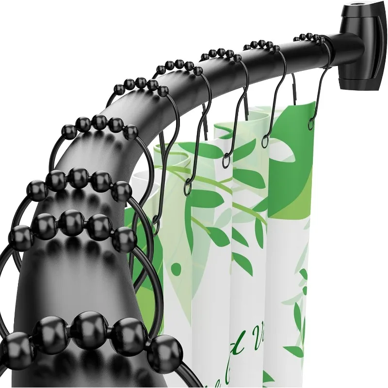 

Curved Curtain Rod 43-72 Inches Adjustable, Aluminum Rod Rustproof, Round shower curtain rod, Curved Shower Rods f