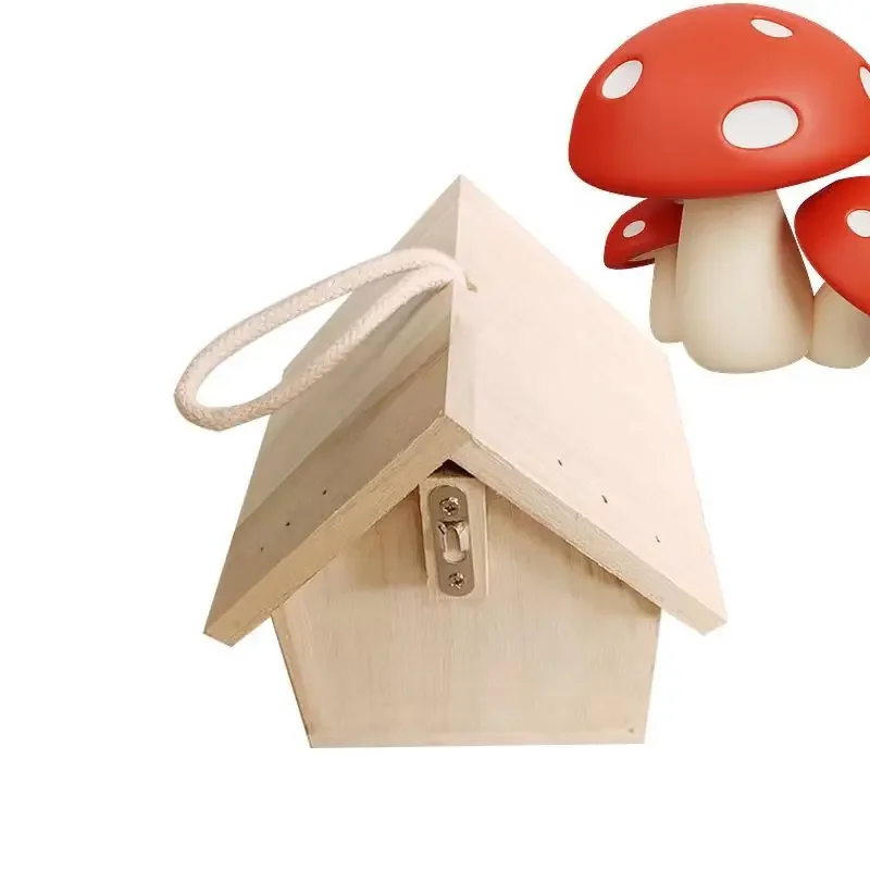 بيوت الطيور للتخليص الخارجي مع بيت الطيور الخشبي القطبي للخارج معلق فناء الحديقة ديكور للطائر الطنان العصفور