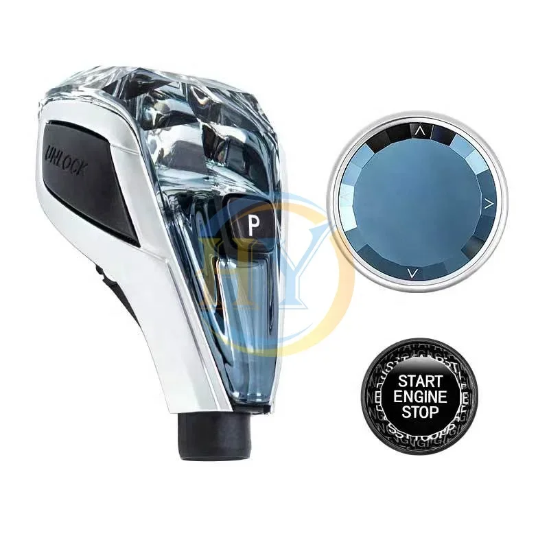 كريستال والعتاد التحول المقبض مجموعة صالح لسيارات BMW X5 G05 X6 G06 G07 G30 G01 F15 F25 F10 F20 F30 1234567   سلسلة الأجزاء الداخلية للسيارة LHD