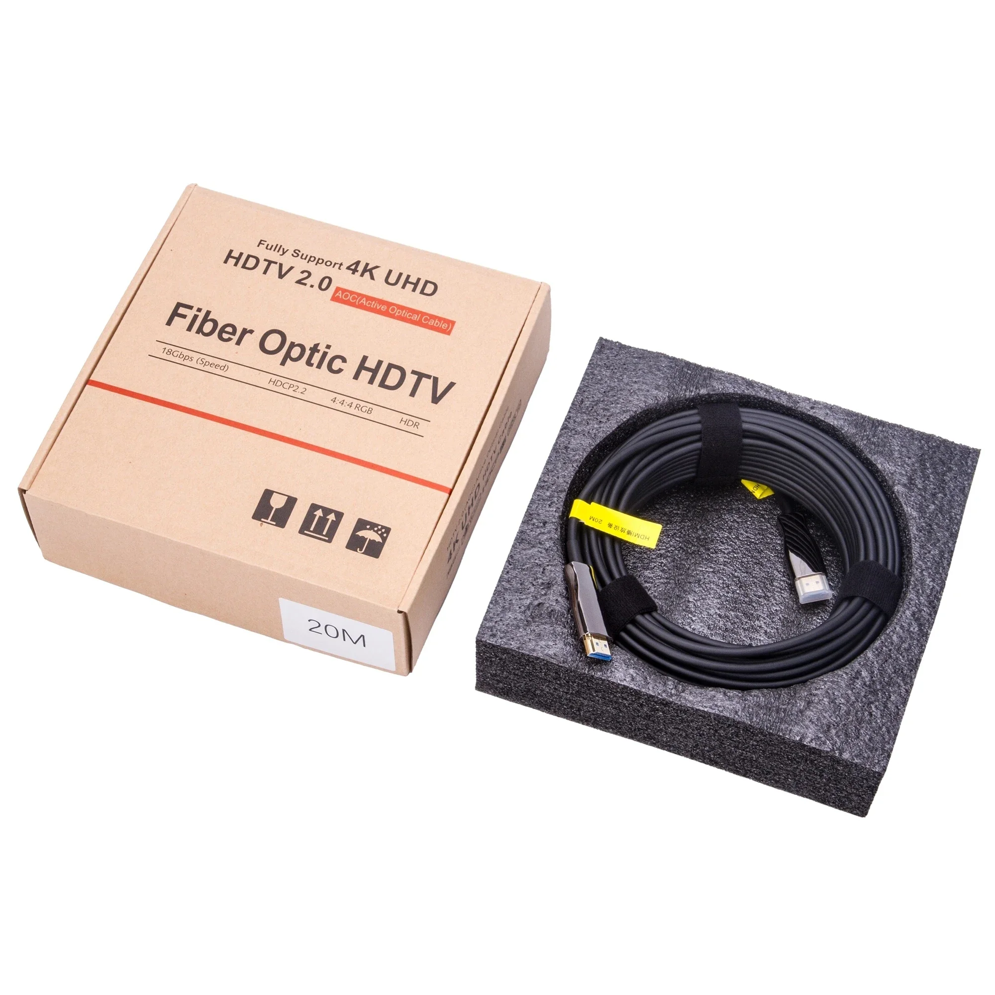 4K 60Hz HDMI Fiber Optic Cable 15M 20M 30M AOC HDMI Fiber Cable High Speed 18Gbps HDR ARC HDCP2.2 for PS5/4 Xbox HDTV Projector