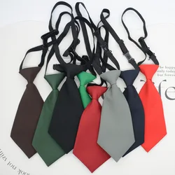 20cm Length Short Neckties Women College Student Solid Lazy-ties JK Brown Neck Ties Shirt Unifrom Neckwear Daily Accessories