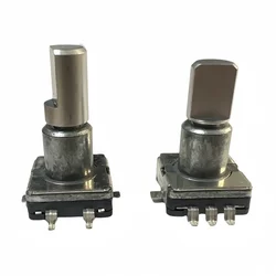 Interruptor de código codificador giratorio EC11, rotación infinita de 360 grados con interruptor de botón pulsador SMD, 5 pines, 12,5mm, 17mm, medio eje, 1 unidad