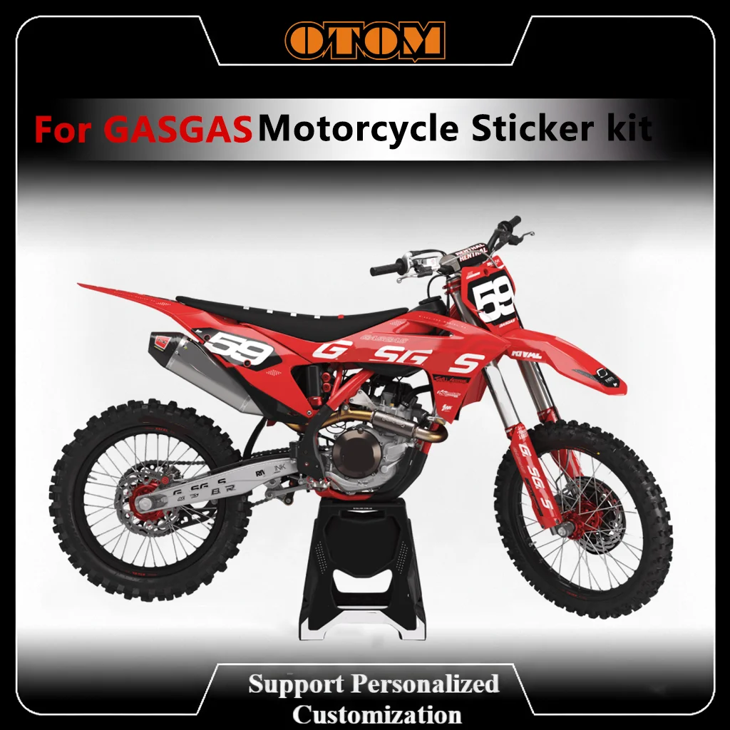 

OTOM For GASGAS EC MC 2021 2022 2023 Motocross Customize Graphic Background Decals Glossy Stickers Kit