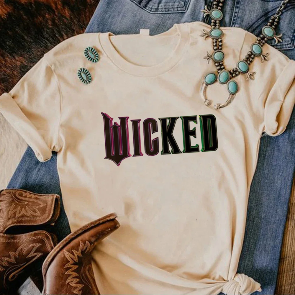 Wicked shirt girl Breathable Pop Culture Trendy hip hop Vintage Pastel t shirt anime Comfortable 80s Punk korean clothes hip hop