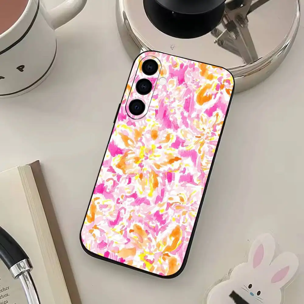 Coque de téléphone avec Graffiti aquarelle, fleurs de couleur Pure, pour Samsung Galaxy A73,A72,A71,A70,A53,A52,A51, autres housses noires souples