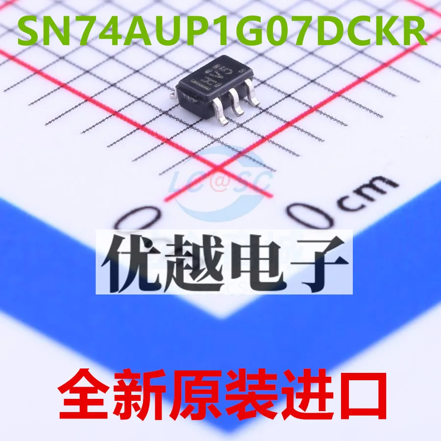 

10pcs New and original SN74AUP1G07DCKR encapsulation SC70-5 Screen printing HV5 Logic buffer IC chips