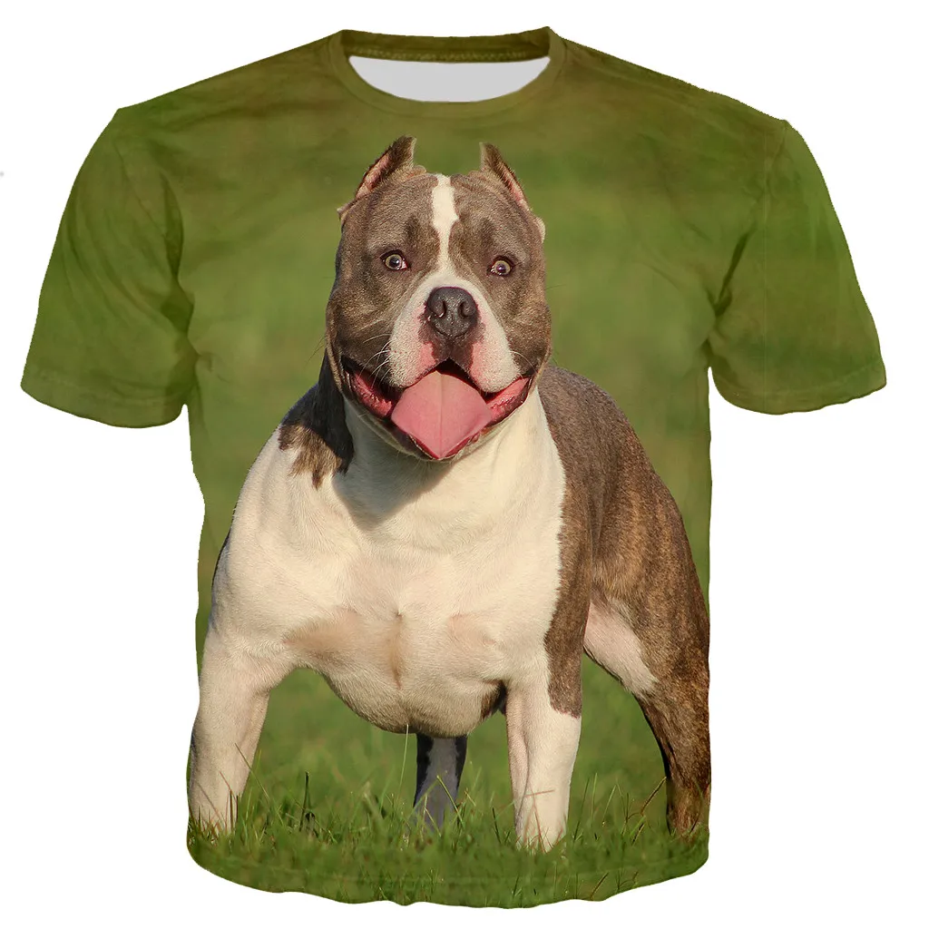 Animal Pet Dog 3D Print T-shirts Summer Men Woman Short Sleeve Casual Tees Fashion Streetwear Harajuku T Shirt Kid Tops Clothing