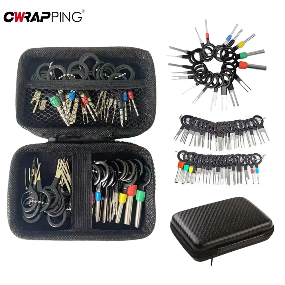 Terminal Removal Kit Extractor Tool Plug Connectors Auto Box 26-41pcs Pin Release Set Durable Steel Wire for Car Electrical Bolt