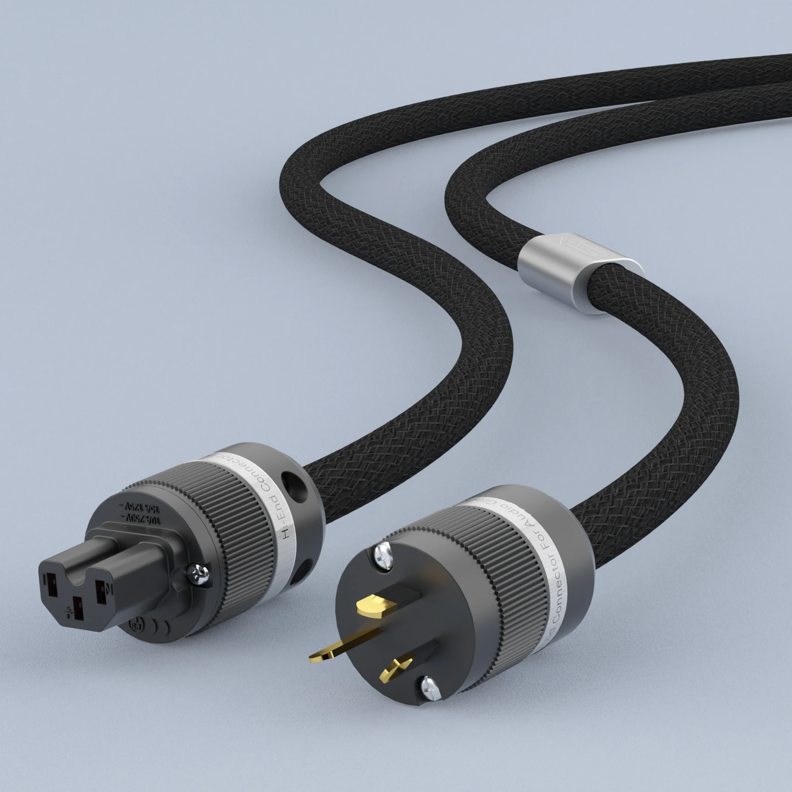 Monosaudio Tsunami Series P903 AC Schuko Power Cable Audiophile EU Power Cable with Pure Copper IEC Connector HIFI Power Cable