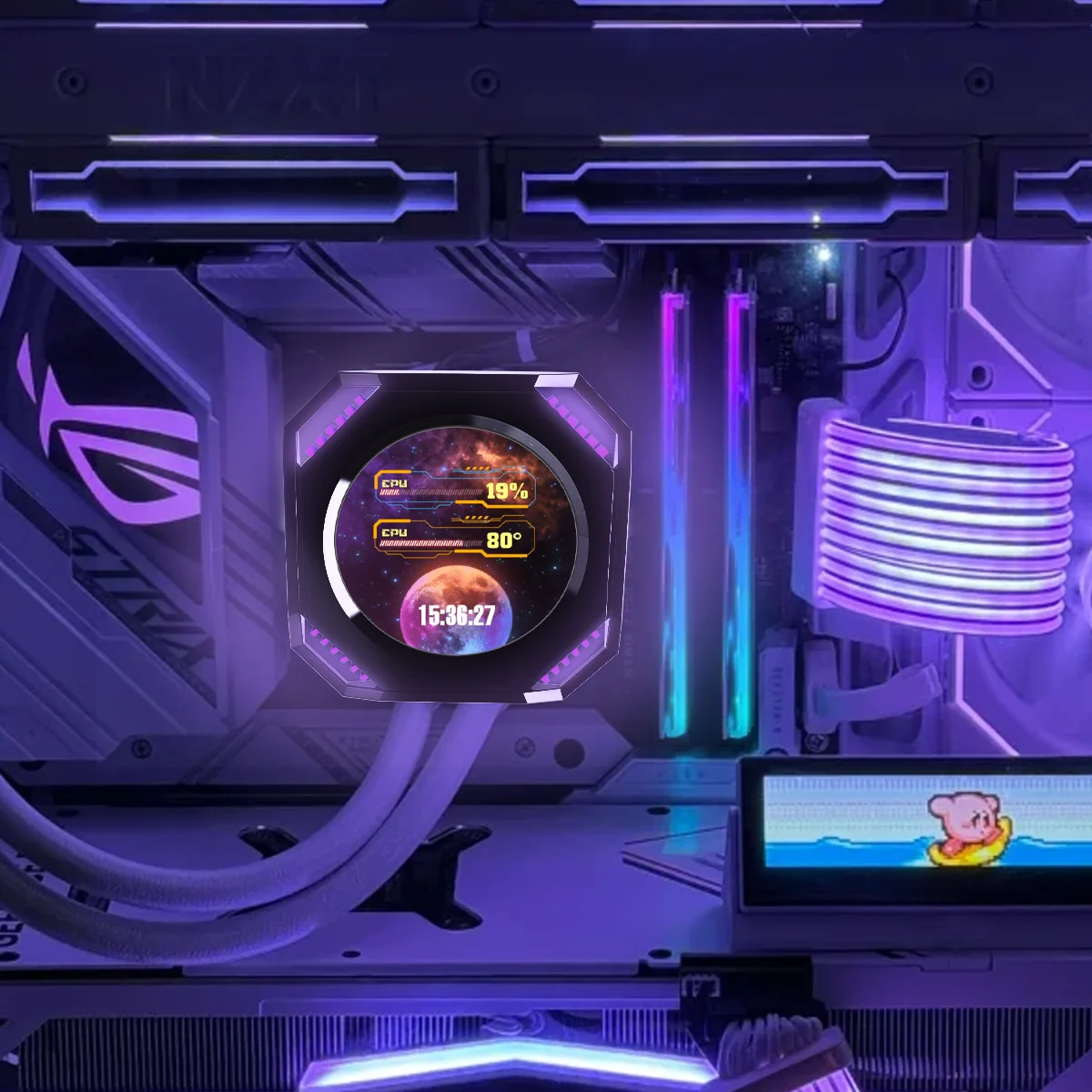 2.1-inch chassis secondary screen connected via a single USB cable without the need for an HDMI cable. The secondary screen of t