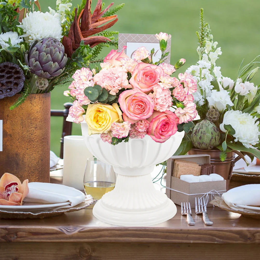 

Retro Roman Flower Pot Plastic Vintage Planter Decorative Porch Pot Reusable Wedding Party Decoration Succulents Plant