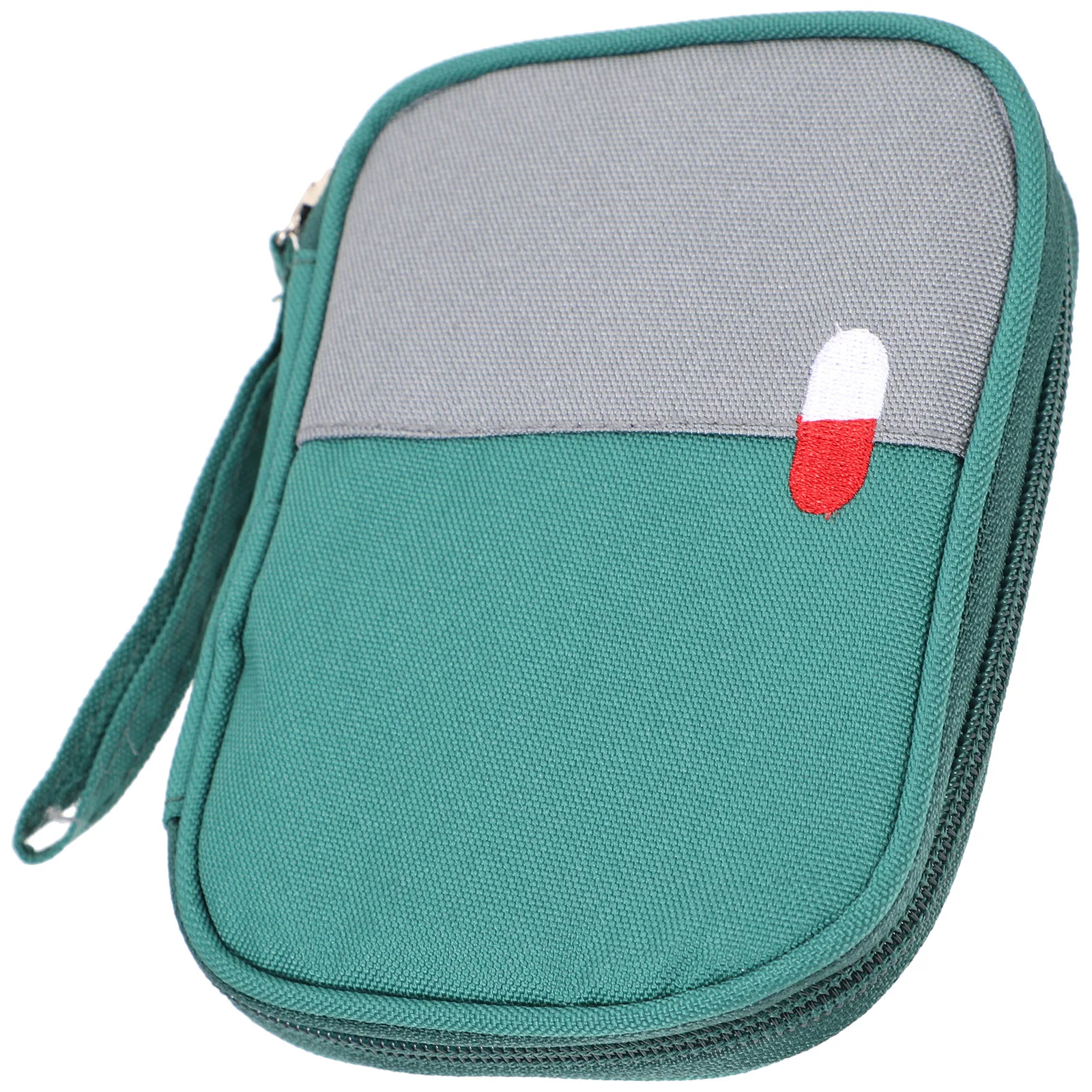 

Portable Medicine Bag Oxford Cloth Wear-resistant Tear-resistant Travel Toiletries Medication Organizer Mini Storage First Aid