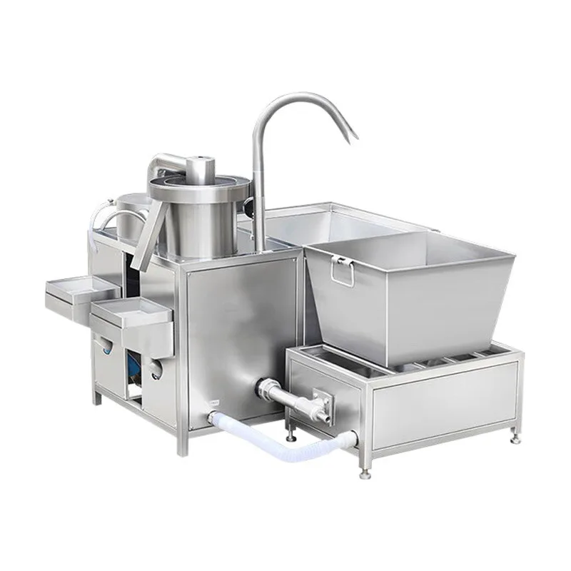 Commercial Fully Automatic Stainless Steel Motor Rice Washing Machine Wheat Processing Multifunctional Features 220V
