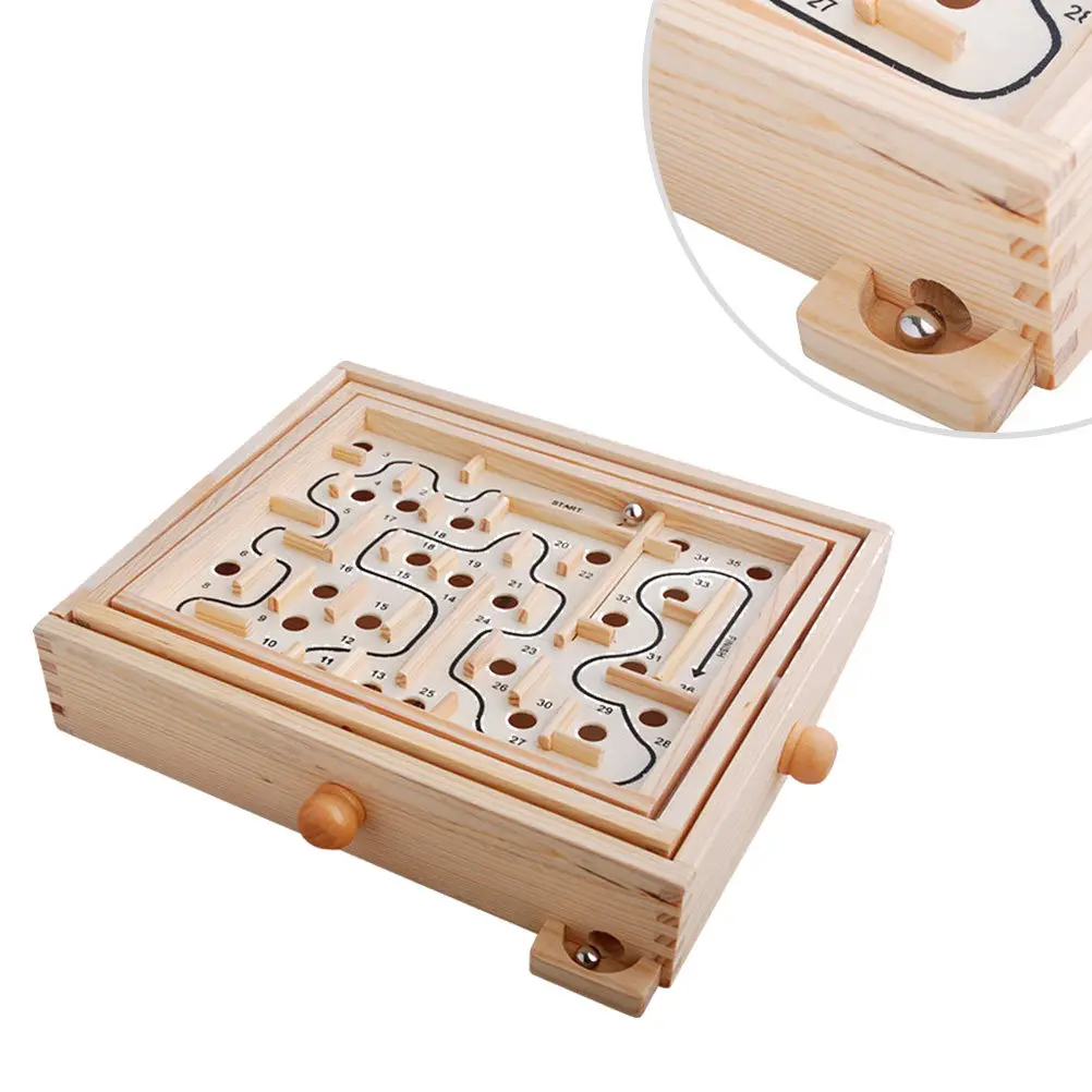 

Wooden Bead Maze Puzzle Game for Kids Boys Girls Educational Brain Development Problem Solving Hand Eye Coordination Challenge
