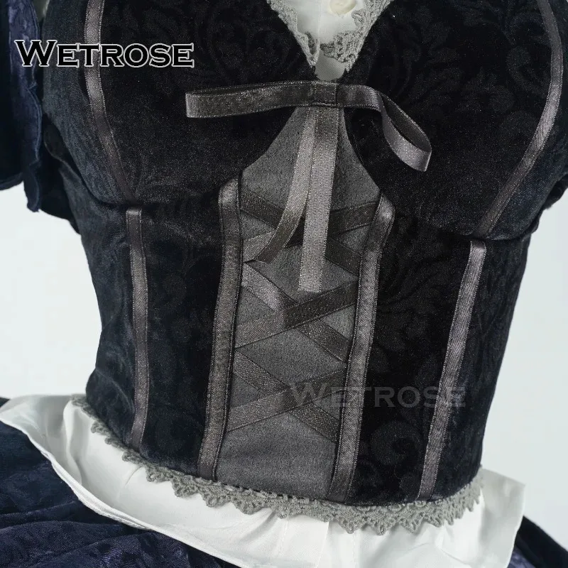 【Wetrose】 Takanashi Rikka Black Dress Cosplay Costume Movie Lolita Outfit Love, Chunibyo Set Wig Halloween Xmas view 4