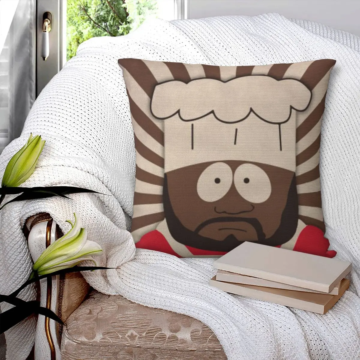 

Chef Southpark Square Pillowcase Pillow Cover Polyester Cushion Zip Decorative Comfort Throw Pillow for Home Living Room